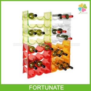 Acrylic Wine Display Holder Fruit Color Wine Display Racks